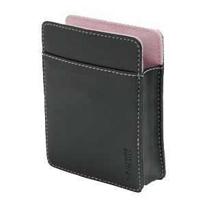 Funda de piel Nuvi 3.5" negro/rosa