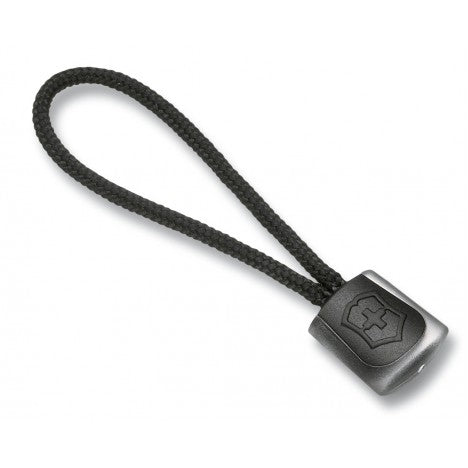 Cordón Victorinox de nailon negro con agarre de caucho