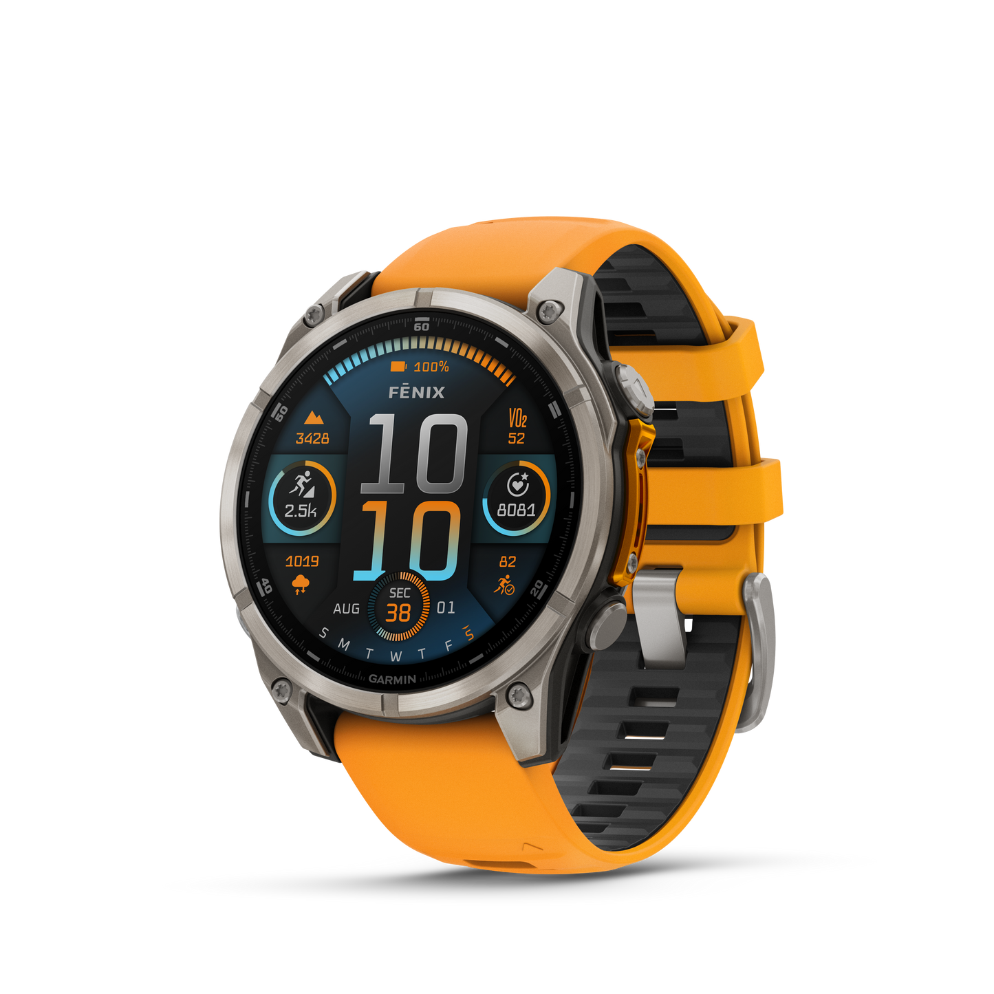 Fēnix® 8 – 47 mm, AMOLED Sapphire Naranja